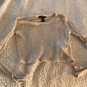 long sleeve crop top